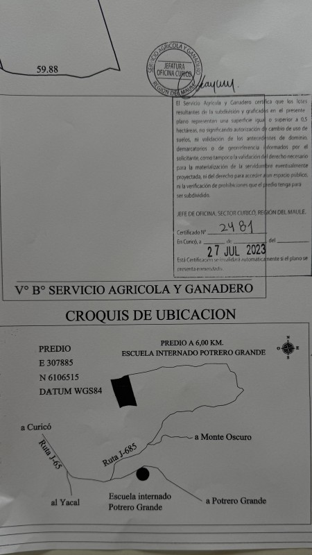 Se Vende Poyecto de Loteo en Sector Upeo