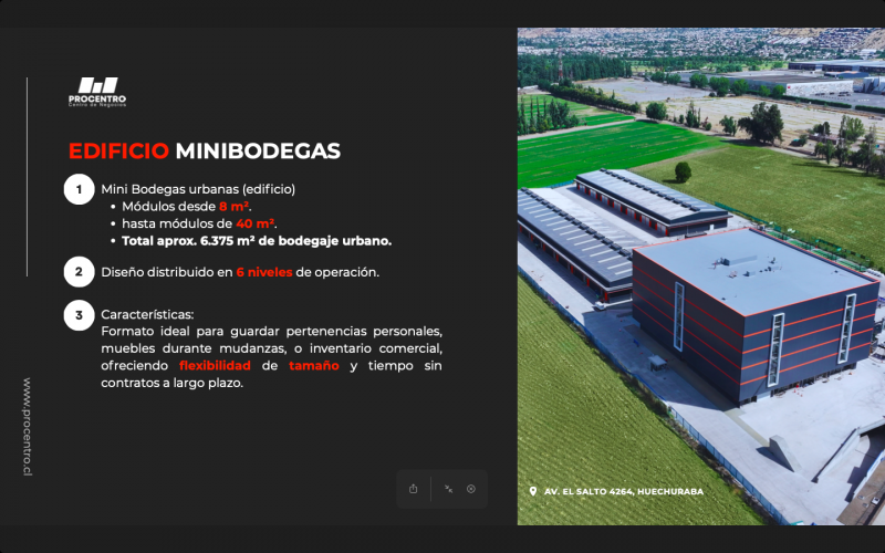 Pro Centro Bodegas , Huechuraba, Lampa y Ciudad Empresarial