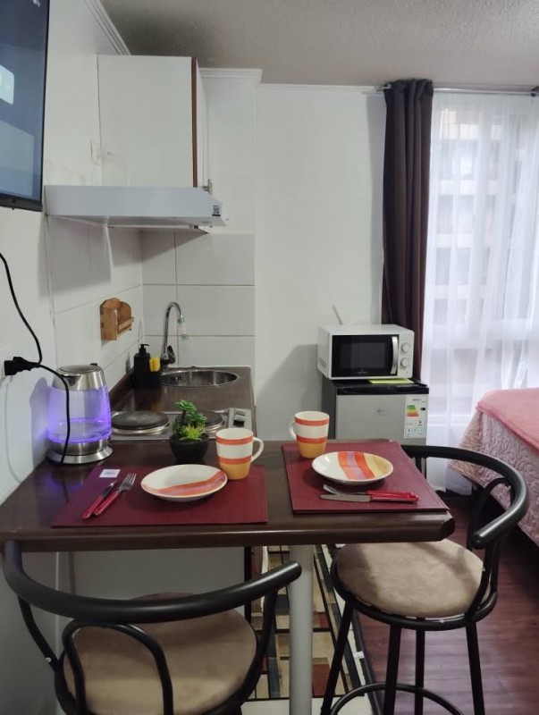 Arriendo Departamento Estudio Amoblado Con Opcion A Bod. Met