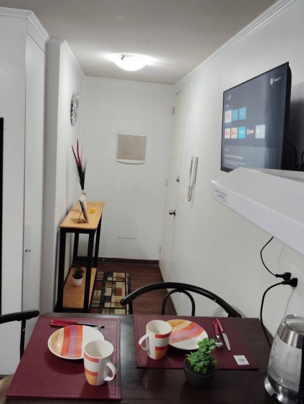Arriendo Departamento Estudio Amoblado Con Opcion A Bod. Met