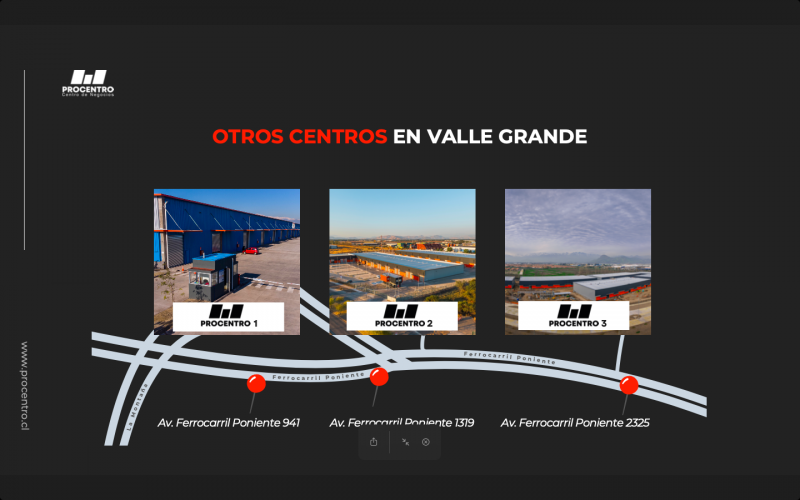 Pro Centro Bodegas , Huechuraba, Lampa y Ciudad Empresarial
