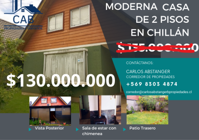 Fotografía de Moderna Casa de 2 Pisos en Chillán