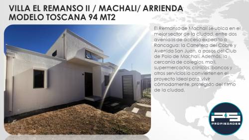 Villa el Remanso Ii / Machali / Propiedad a Estrenar